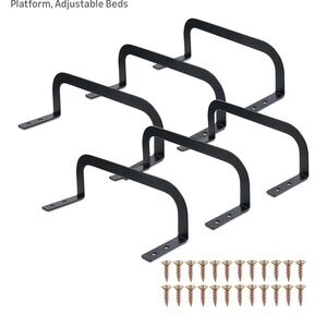 Underbed Metal Support Brackets - Black (6 Pack)